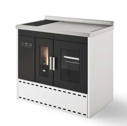 Termococina Eva Calòr Pellet Con Horno Estándar Isotta 901693200 Acabado Blanco_1