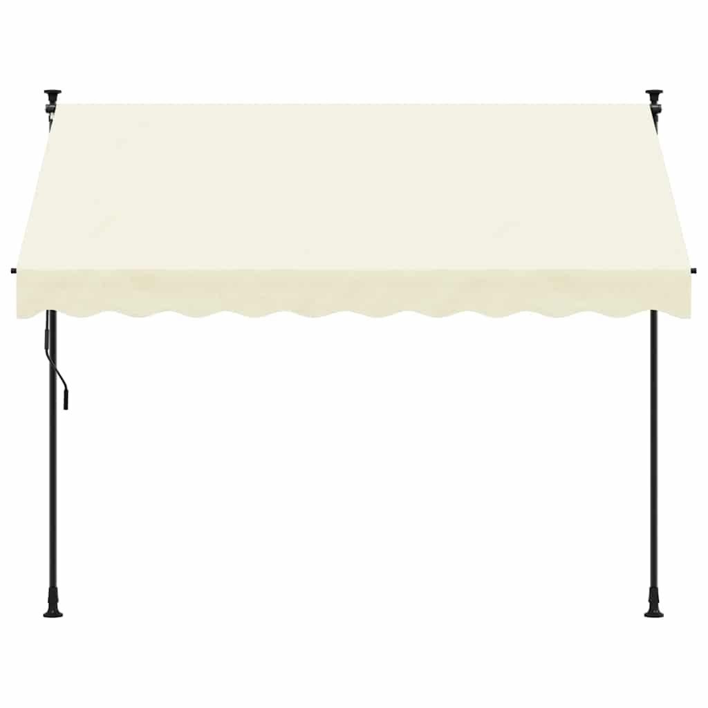 Toldo Retráctil De Tela Y Acero Crema 300x150 Cm_2