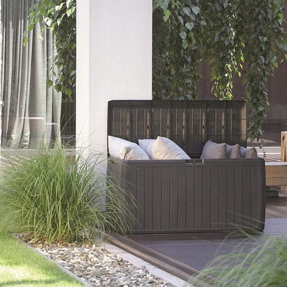 Baul De Jardin 290 Litros Prosperplast Boxe Board De Plastico En Color Antracita 116,6 X 47 X 59,5 Cm_1