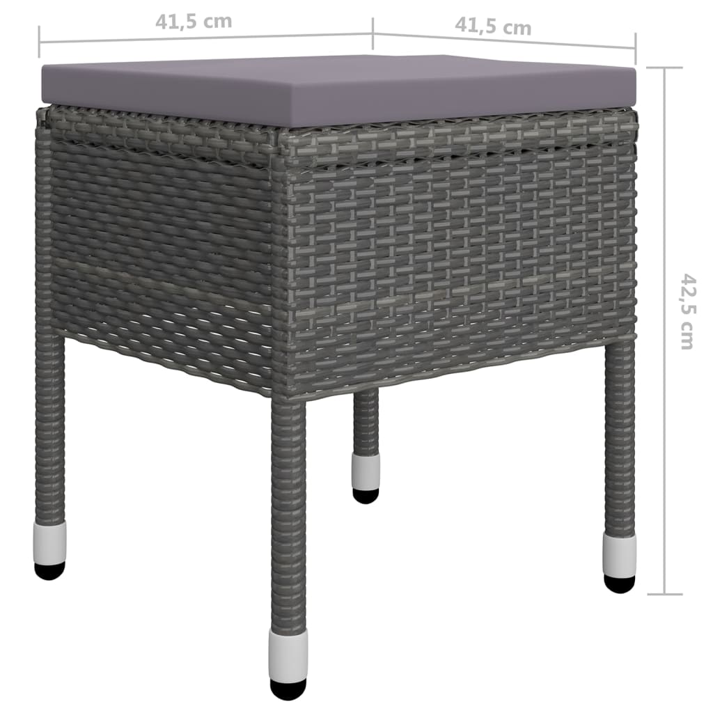 Juego De Comedor De Jardín De 5 Piezas Gris / Vetonek_0