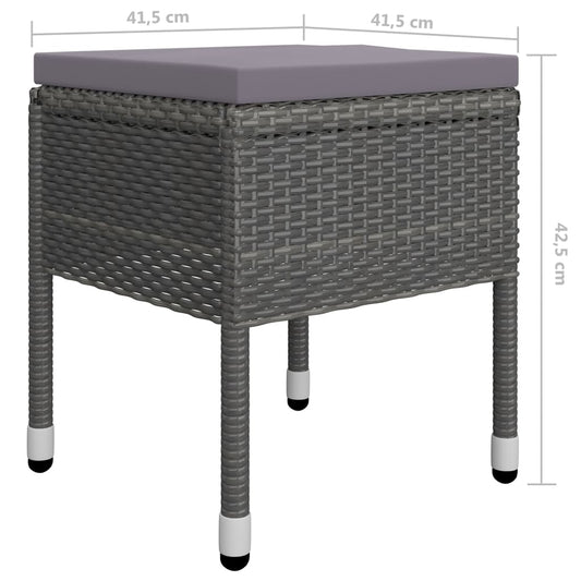 Juego De Comedor De Jardín De 5 Piezas Gris / Vetonek_0