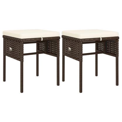 Vidaxl Set Muebles De Jardín 6 Piezas Y Cojines Ratán Sintético Marrón_5