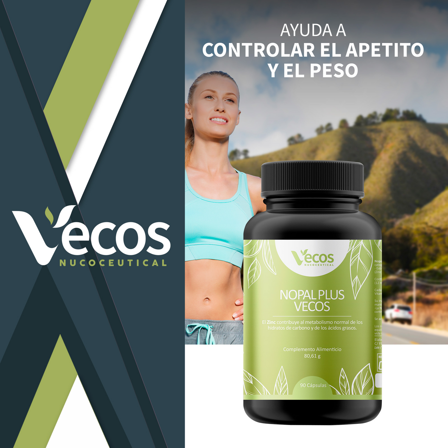 Nopal Plus Vecos 90 Cápsulas | Sensación De Saciedad_1