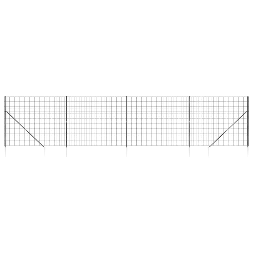Cerca De Alambre Con Pinchos De Anclaje Gris Antracita 1,6x10 M / Vetonek_1