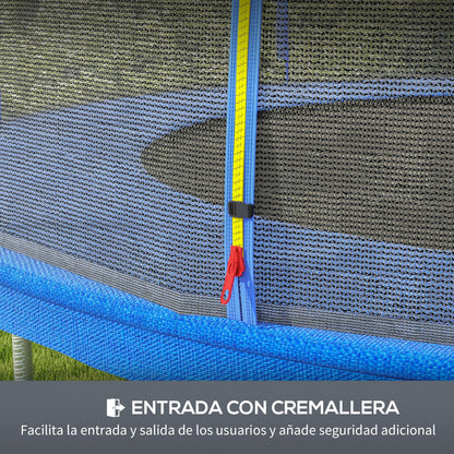Sportnow Red De Seguridad Para Cama Elástica Ø244 Cm Para 6 Postes Rectos Azul_4