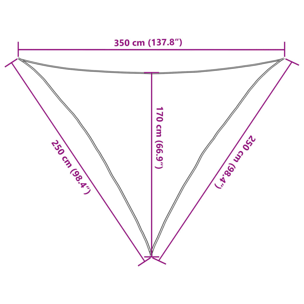 Vidaxl Toldo De Vela Gris Antracita Hdpe 160 G/m² 2,5x2,5x3,5 M_2