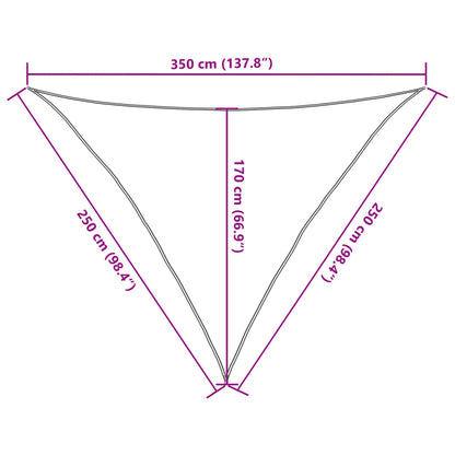 Vidaxl Toldo De Vela Gris Antracita Hdpe 160 G/m² 2,5x2,5x3,5 M_2