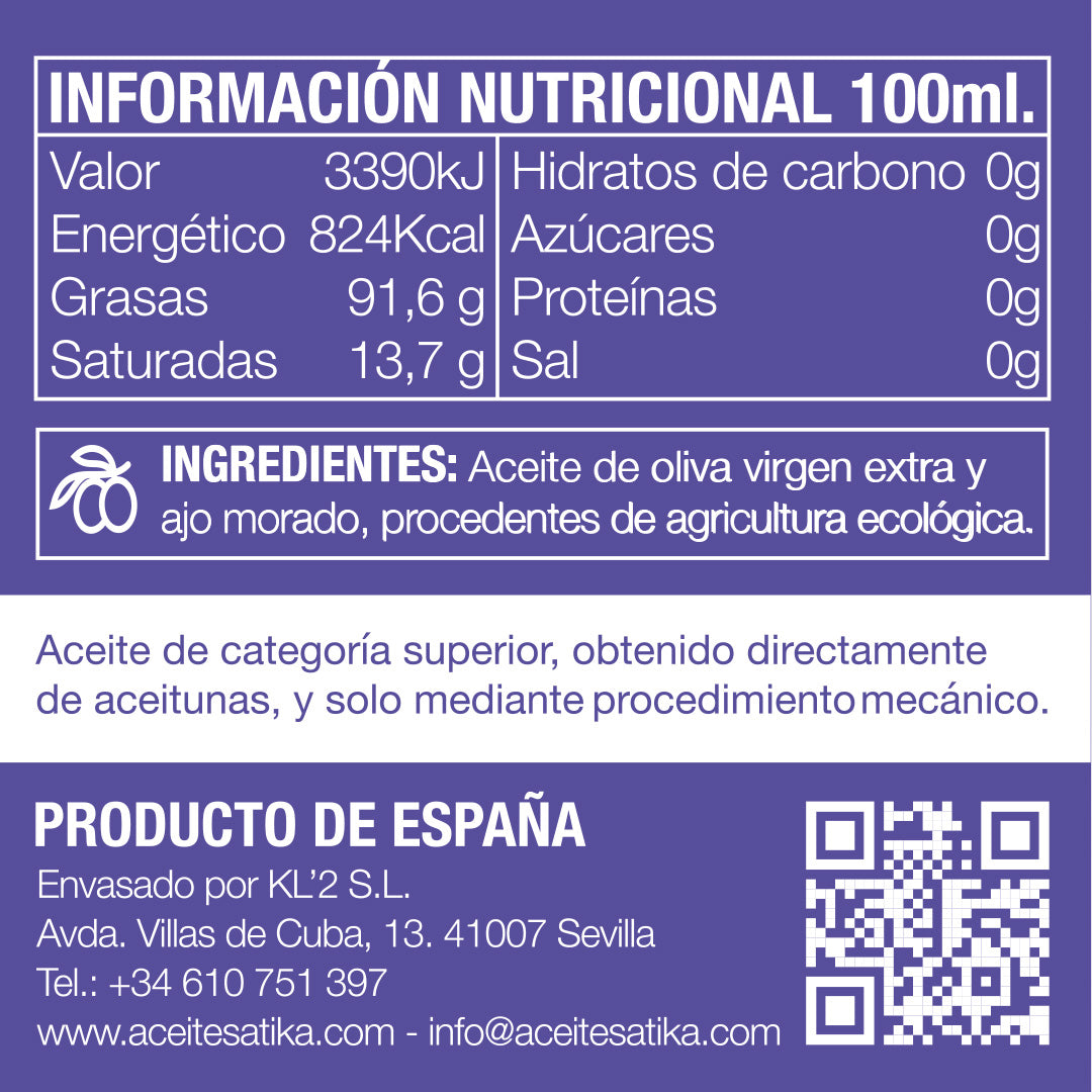Aove Eco Macerado Al Ajo Morado 250ml