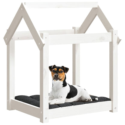 Vidaxl Cama Para Perros Madera Maciza De Pino Blanco 61x50x70 Cm_3