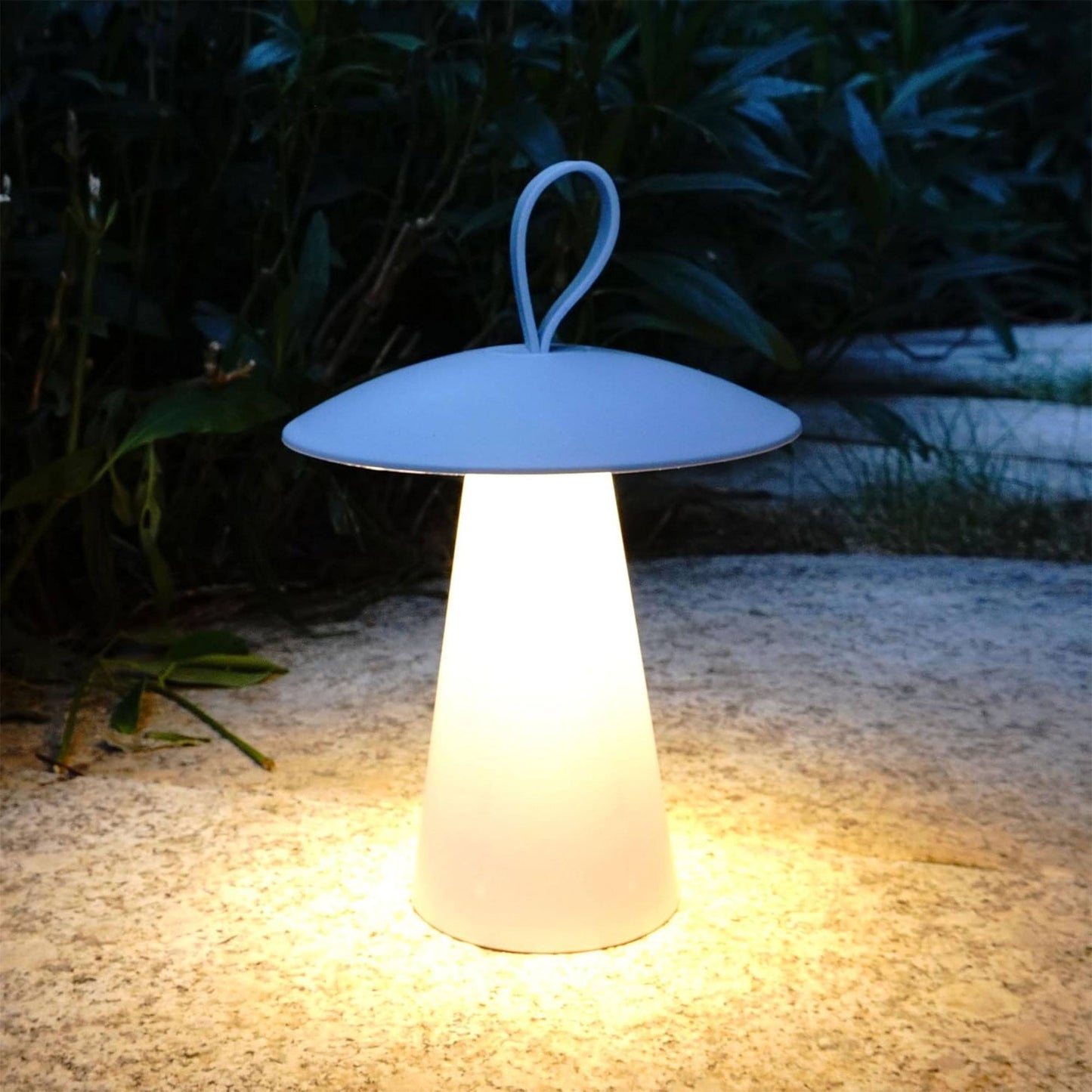 Well Home Lampara Sobremesa Recargable Blanca Ø15x17cm