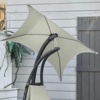 Outsunny Silla Colgante Con Soporte Toldo 190x110x190 Cm Gris_3