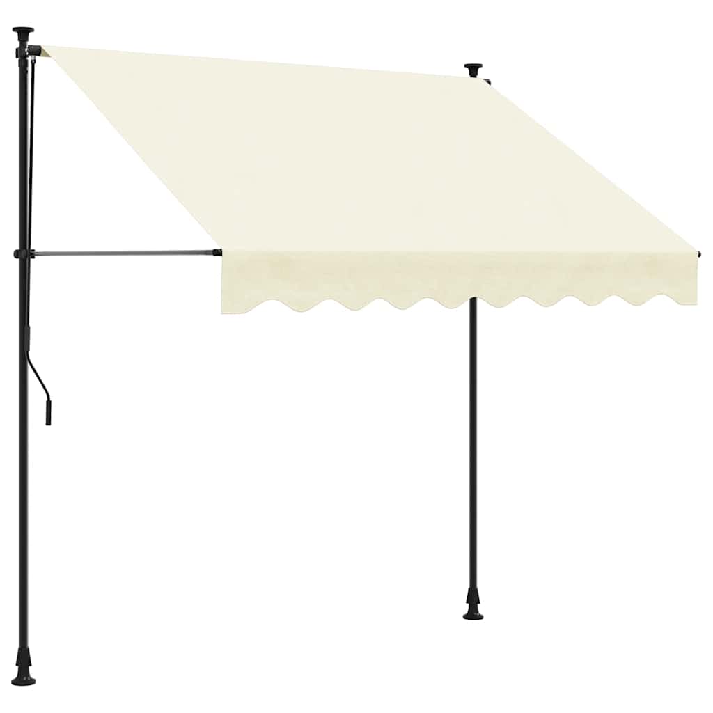 Toldo Retráctil De Tela Y Acero Crema 250x150 Cm_0