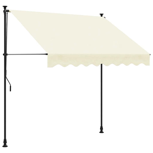 Toldo Retráctil De Tela Y Acero Crema 250x150 Cm_0