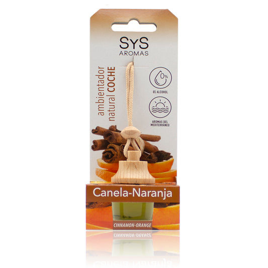 Ambientador Coche Canela-Naranja SYS Aromas Style 7 ml | Aroma Cítrico y Especiado | Cálido y Envolvente_0