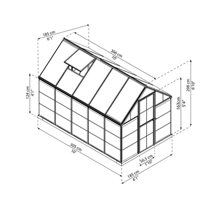 Canopia by PalramInvernadero Hybrid plateado Canopia by Palram 247X185X208 cm