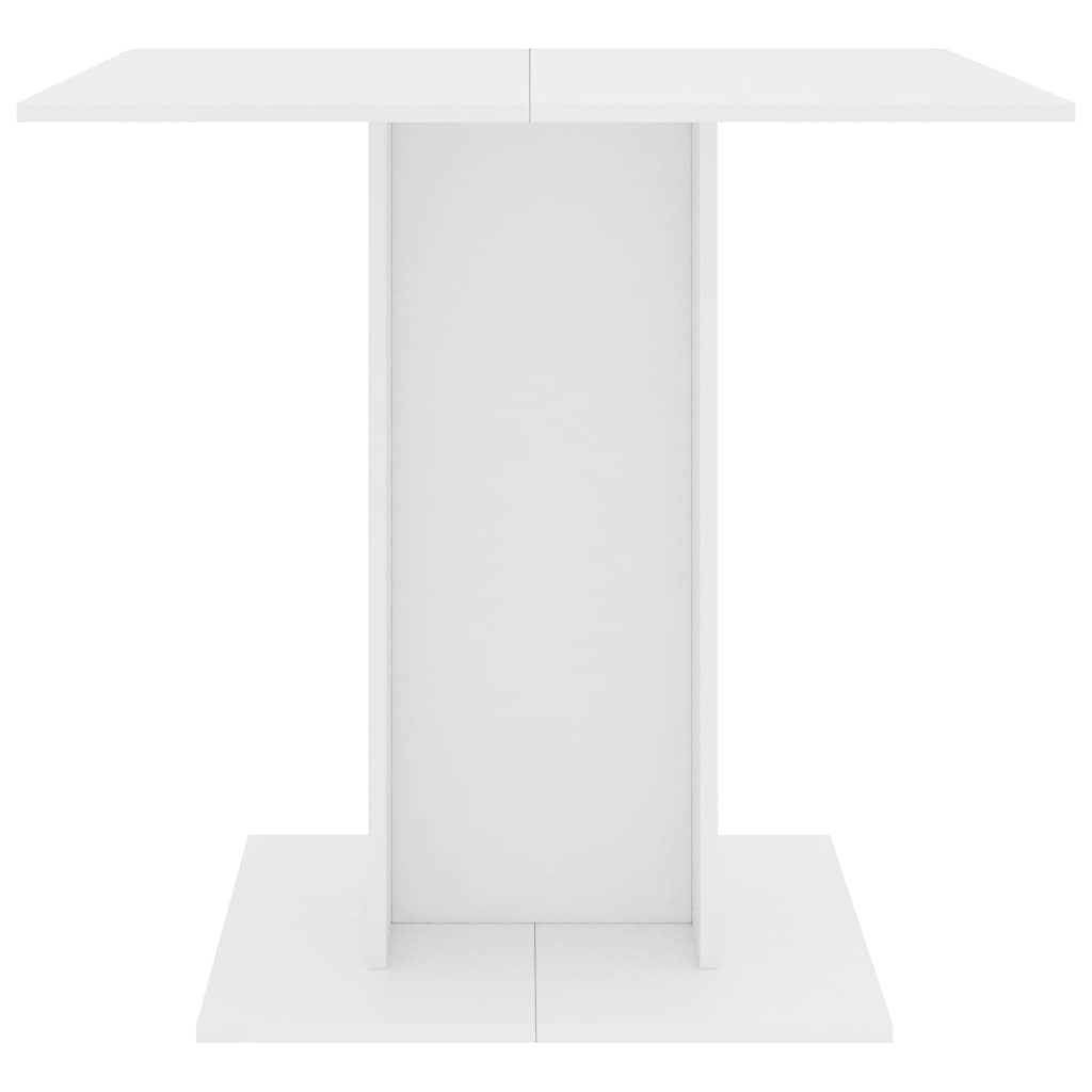 Mesa De Comedor De Madera Contrachapada Blanco 80x80x75 Cm_1