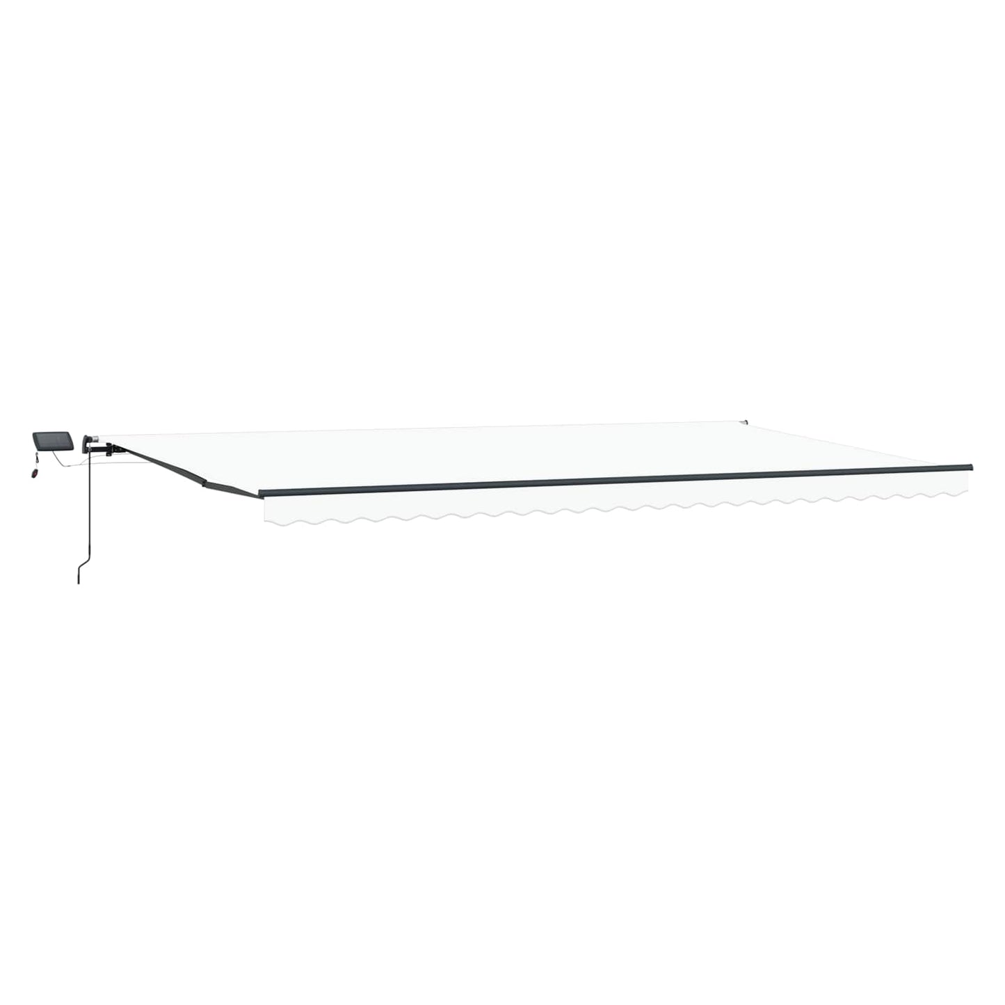 Toldo Retráctil Blanco 600 X 300 Cm Tela Y Aluminio_0