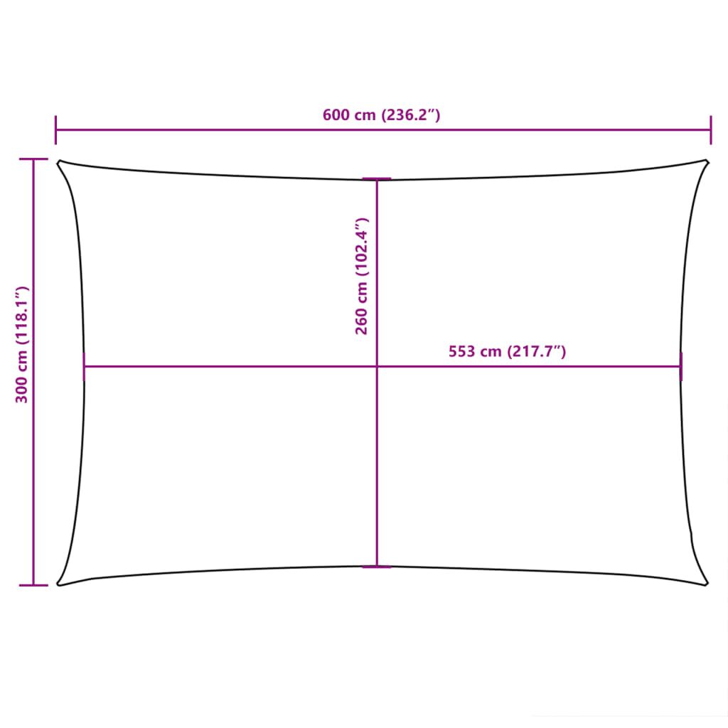 Vidaxl Toldo De Vela Rectangular Tela Oxford Verde Oscuro 3x6 M_2