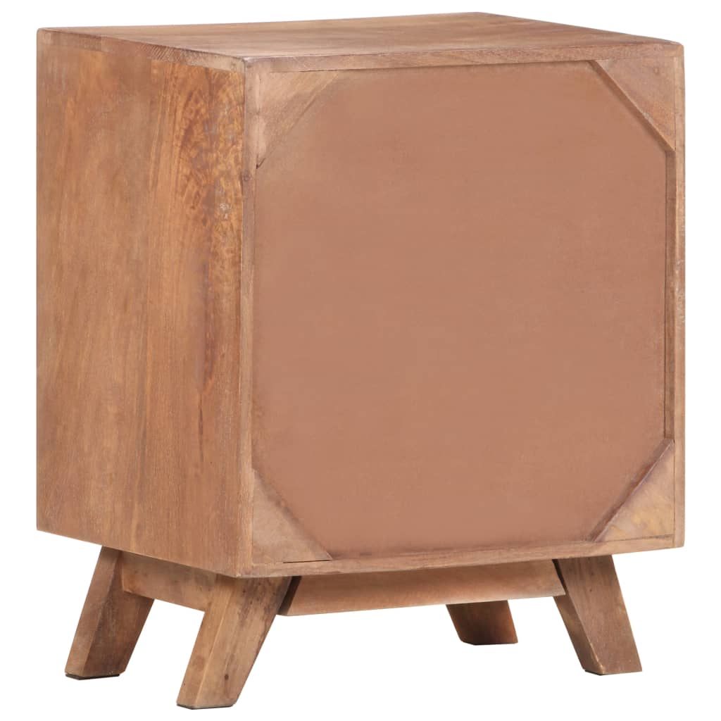 Mesita De Noche De Madera Maciza De Mango 40x30x50 Cm_1