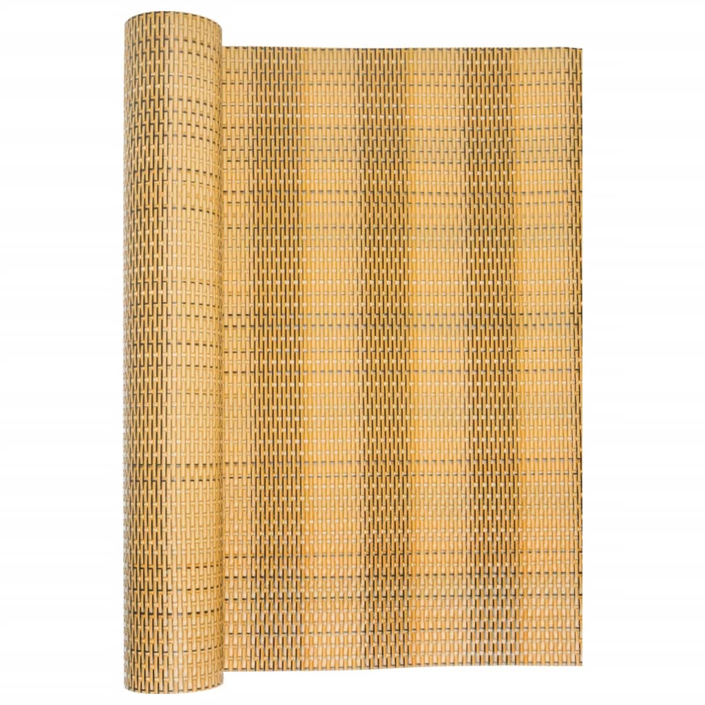 Toldo Para Balcón Ratán Sintético Marrón Claro 400x90 Cm / Vetonek_3