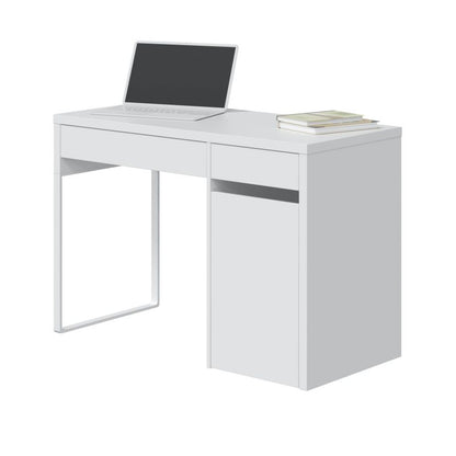 Mesa De Escritorio Eda Melamina, Blanco Artik, 108 X 75 X 50_0