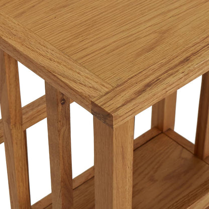 Mesa Revistero Madera Maciza De Roble 45x35x55 Cm_3