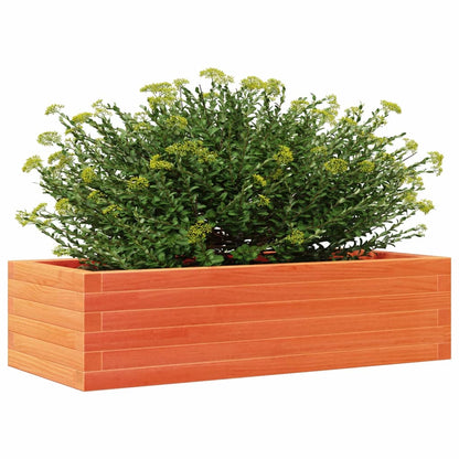 Jardinera De Madera Maciza Pino Marrón Cera 90x40x23 Cm_3