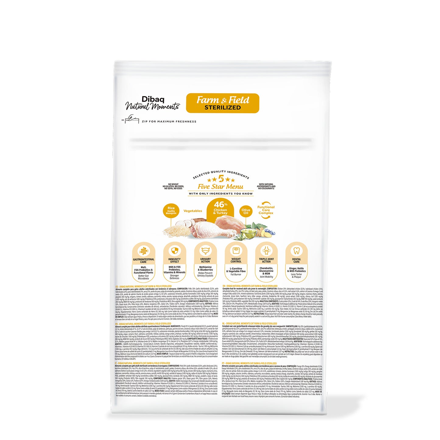 Dibaq Natural Moments 5 Star Esterilizado Pollo Y Pavo 1,5 Kg_1