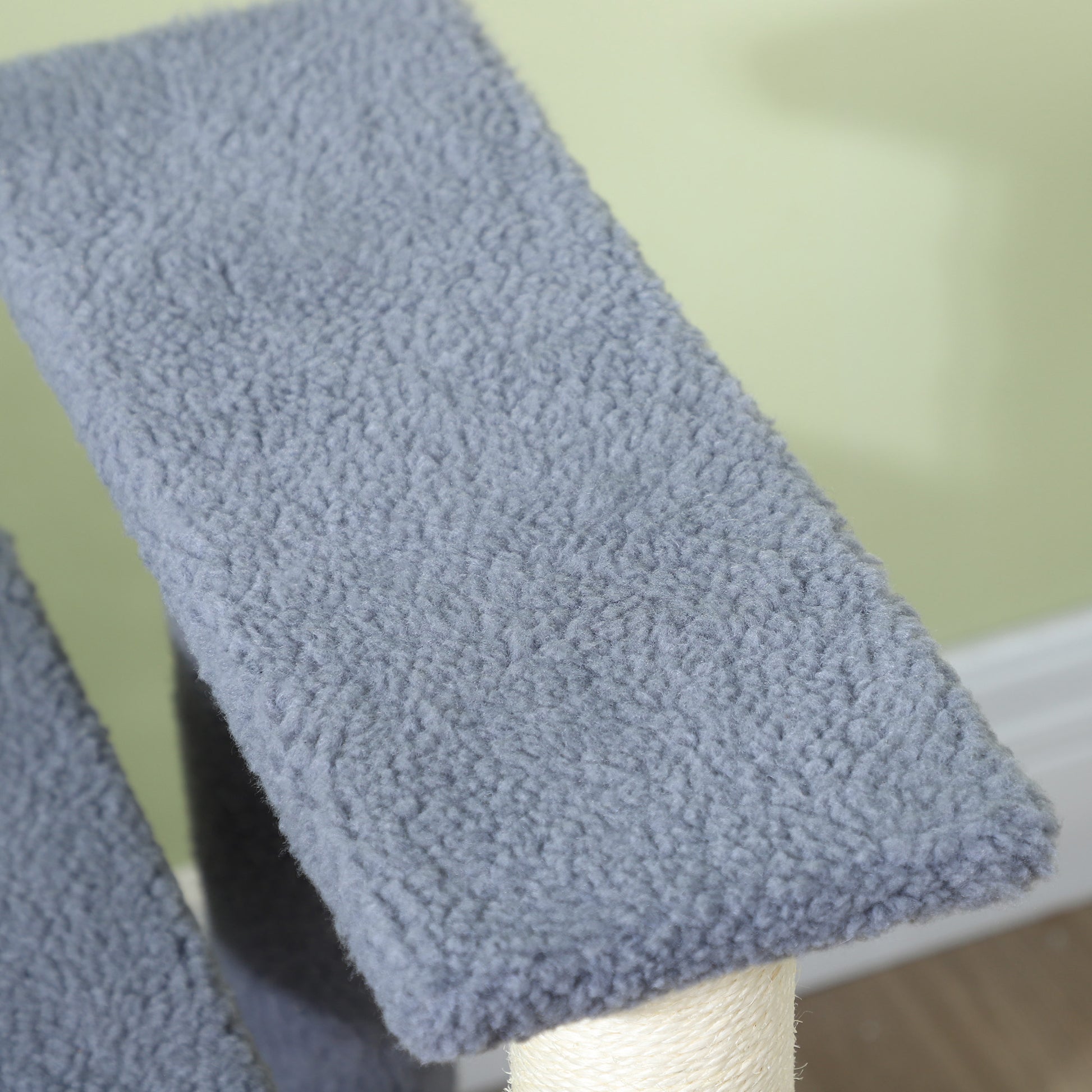 Pawhut Escalera Para Gatos 4 Niveles Cubierto De Suave Felpa 60x40x64 Cm Gris_3