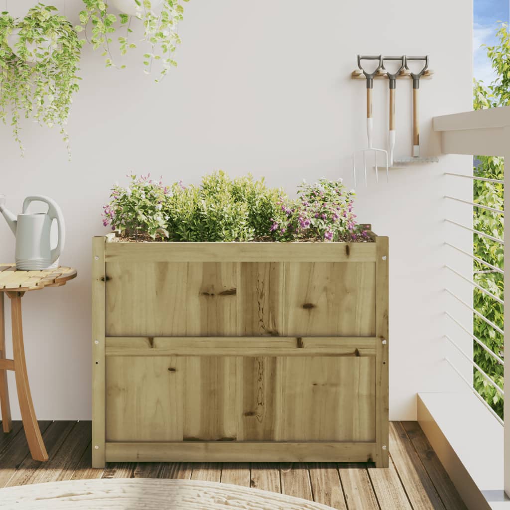 Jardinera De Madera De Pino Impregnada 90x50x70 Cm_2