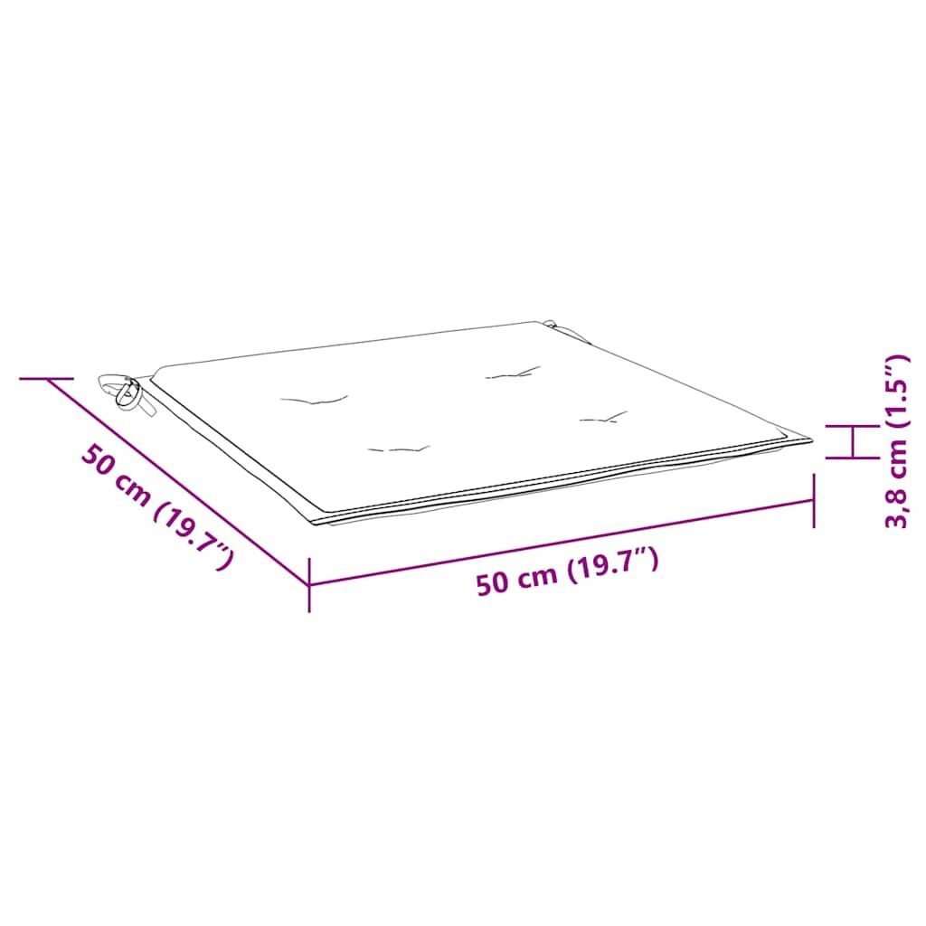 Vidaxl Cojines Para Silla De Jardín 4 Uds Tela Rosa 50x50x4 Cm_2