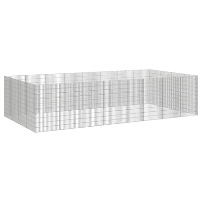Vidaxl Recinto Corral Animales 24 Paneles Hierro Galvanizado 54x100 Cm_0