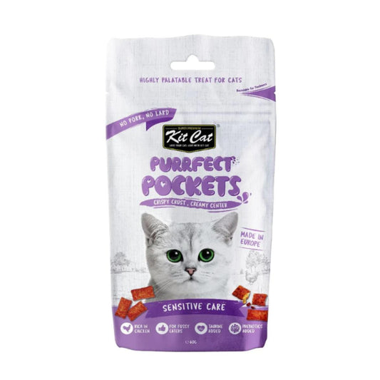 Kit Cat Purrfect Pockets - Sensitive Care 60 g Snack funcional para gatos