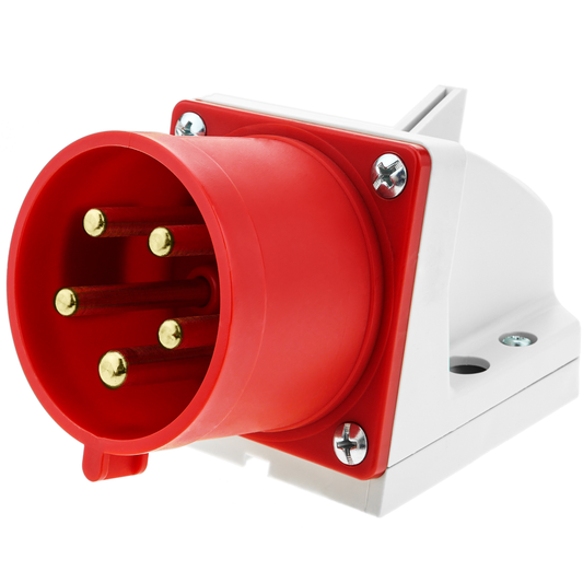 Base De Enchufe Industrial Cetac 90º Macho 3p+t+n 32a 380v Ip44 De Superficie_0