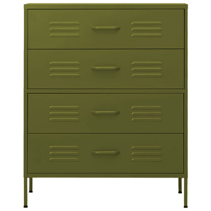 Armario De Cajones De Acero Verde Oliva 80x35x101,5 Cm_2