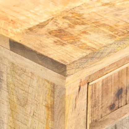Mesita De Noche Madera Maciza Mango Y Caña Natural 40x30x50 Cm_3