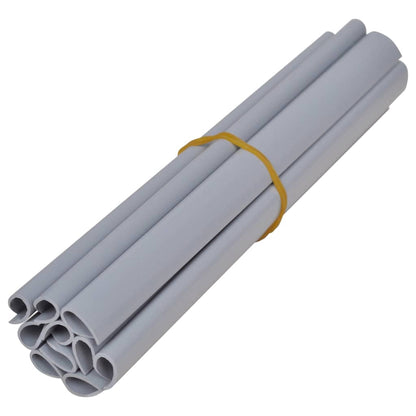 Paneles De Privacidad 4 Uds Pvc Gris Claro Mate 35x0,19 M / Vetonek_3