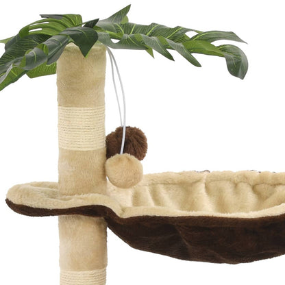 Vidaxl Rascador Para Gatos Con Poste De Sisal 50 Cm Beige Y Marrón_5