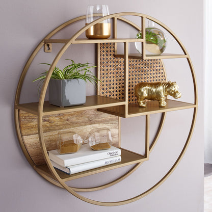 Estante De Pared Rattan 62x62x17 Cm_1