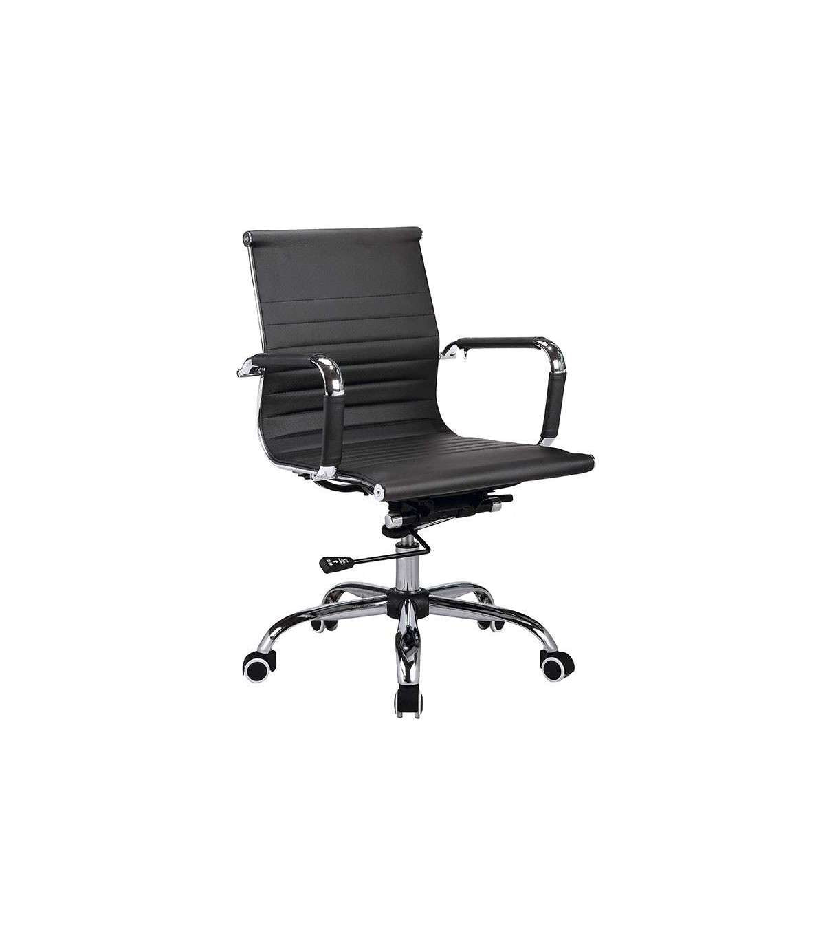 Silla Despacho Giratoria Elevable Acabado Negro, 90-97cm(alto) 58cm(ancho) 64cm(largo)._0