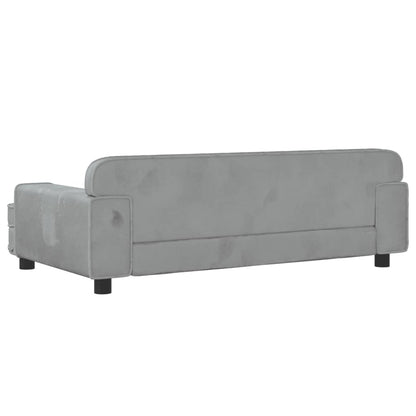 Cama Para Perros De Terciopelo Gris Claro 90x53x30 Cm / Vetonek_0