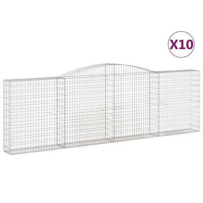 Cestas Gaviones 10 Uds Forma De Arco Hierro 400x30x120/140 Cm_0
