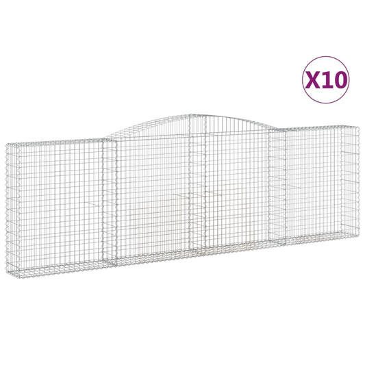 Cestas Gaviones 10 Uds Forma De Arco Hierro 400x30x120/140 Cm_0