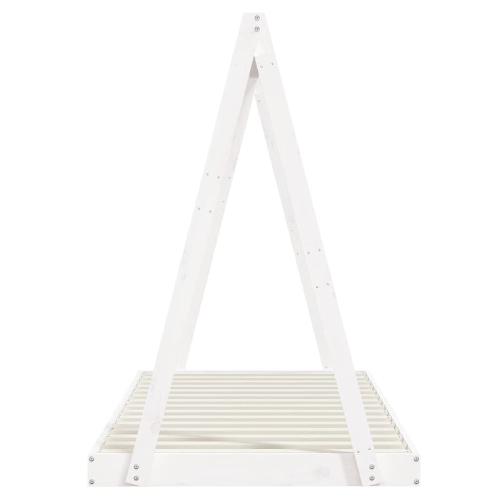 Vidaxl Estructura De Cama Para Niños Madera De Pino Blanco 90x190 Cm_4