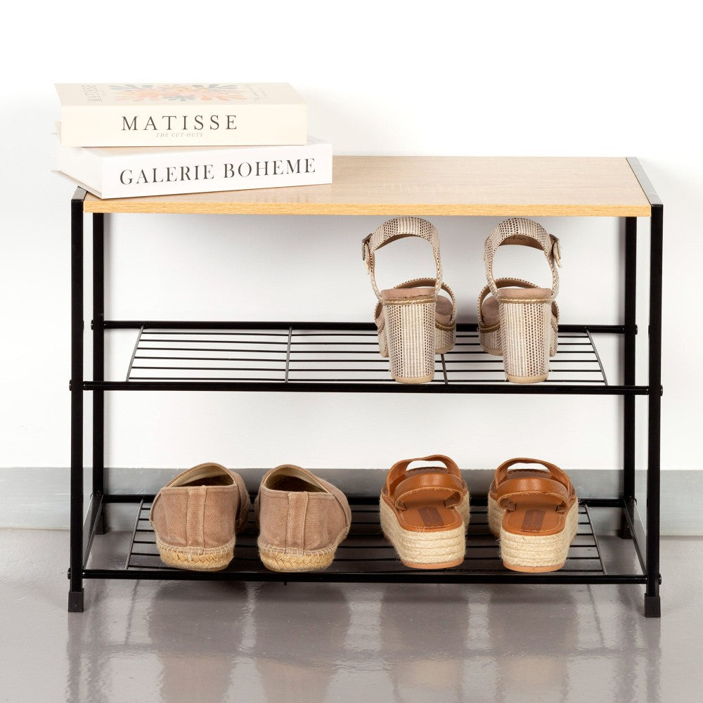 Max Home Zapatero Metálico 3 Niveles 63x30x43 Cm_1