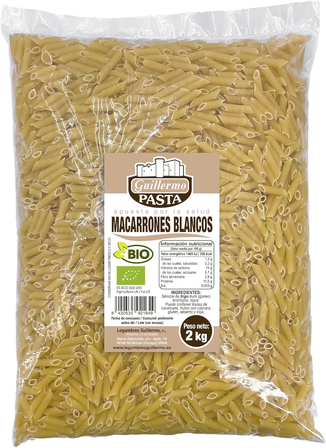 Macarrones Blancos bio - 2 Kg_0