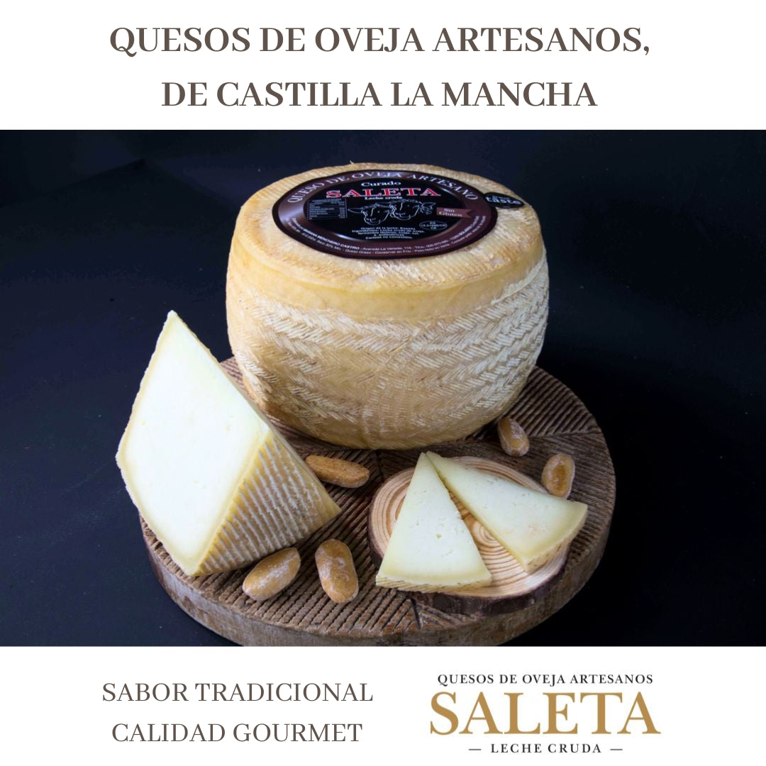 Saleta® Queso Curado Entero De Oveja (2,2 Kg) | Elaboración Artesana Quesos De La Mancha_5