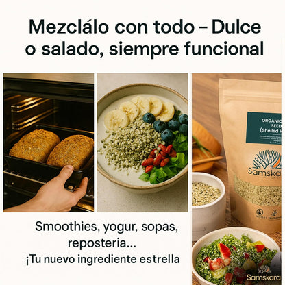 Semillas De Cáñamo Peladas Bio - 1kg | Superalimento Ecológico Vegano Para Batidos, Smoothies Y Zumos_5