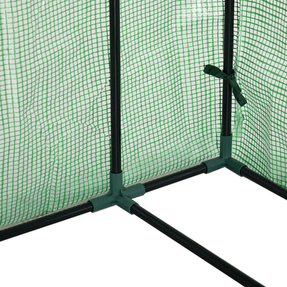 Invernadero De Jardín Outsunny Acero, Pe Verde 141x72x191 Cm_4