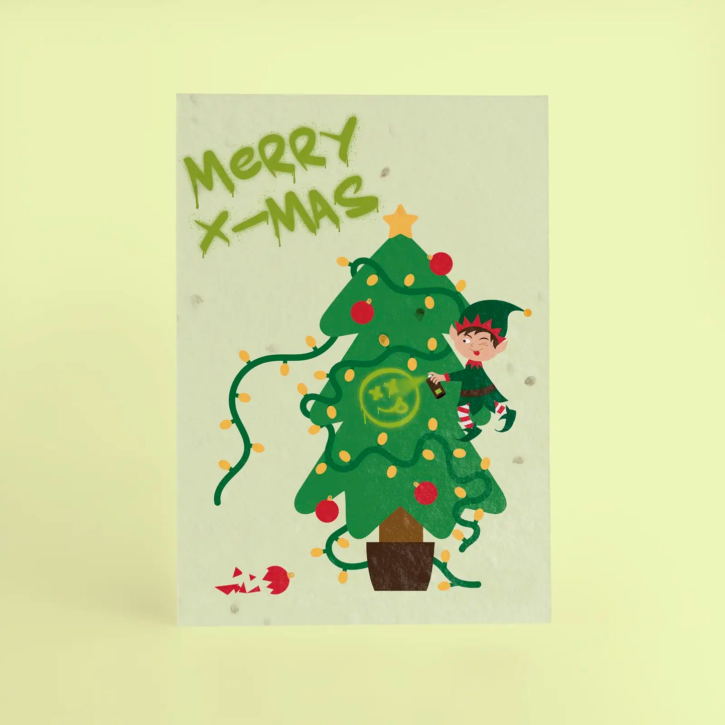 Postales Plantables Navidad Pack 5 Diseños – Snow Globe, Ho Ho Ho, Happy New Year, Snow Angels Y Elf - Resetea_3